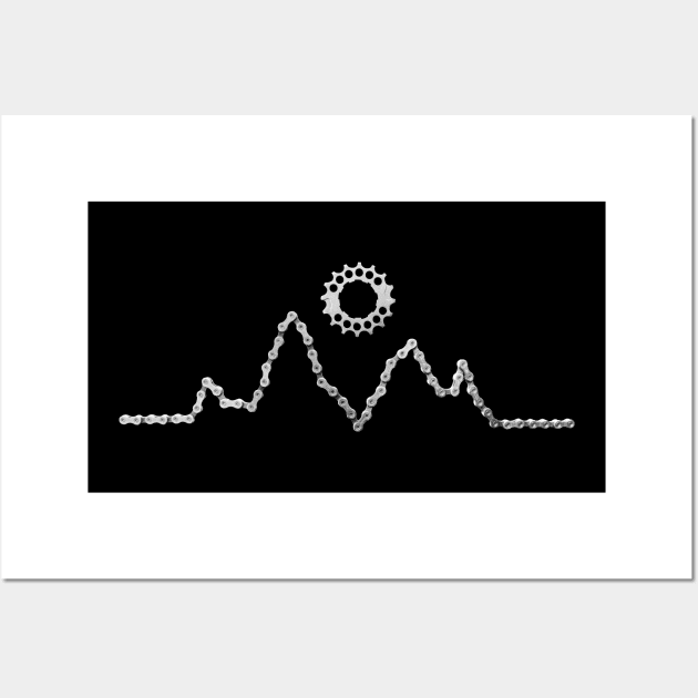 Bike Chain Mountains Wall Art by NeddyBetty